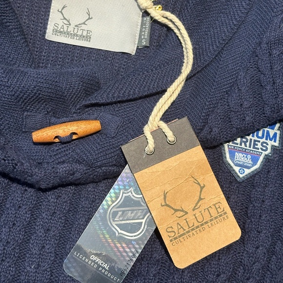NHL 2020 stadium series air force academy navy blue knitted sweater - Picture 3 of 5